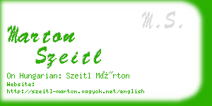 marton szeitl business card